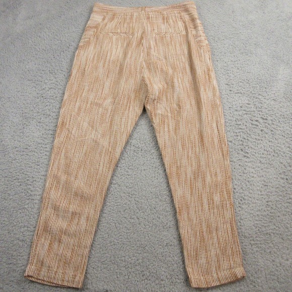 Free People Womens Trouser‎ Pants size 6 Striped Cotton Casual Boho Tapered - Picture 6 of 10